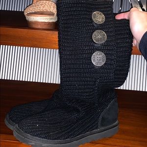 UGG knitted black boots